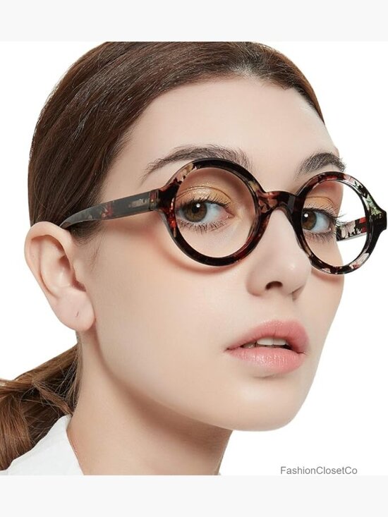 Vintage Round Reading Glasses Women Stylish Readers HD Magnification